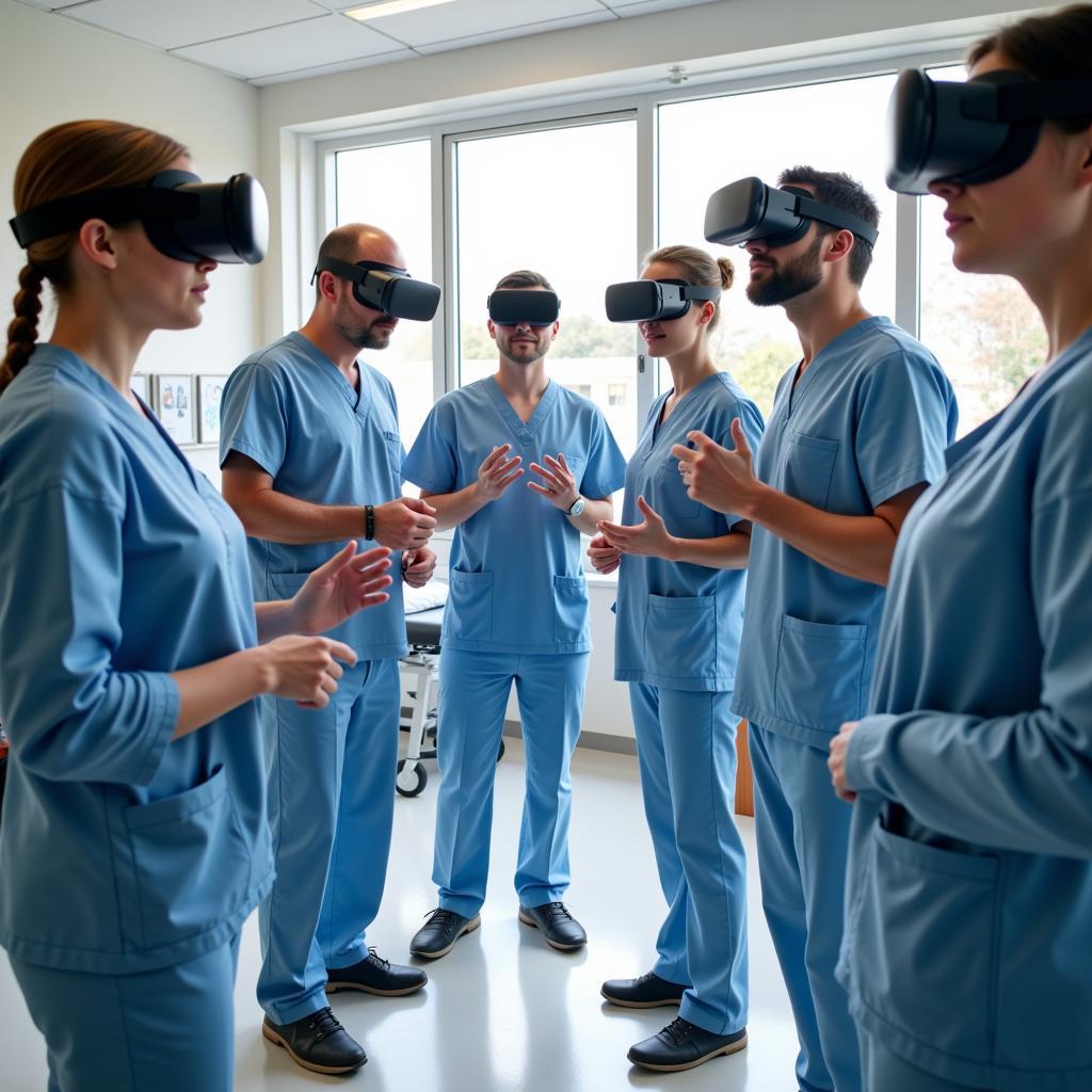 Healthcare team training using virtual simulation