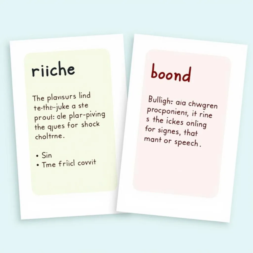 Vocabulary flashcards for standardized testing