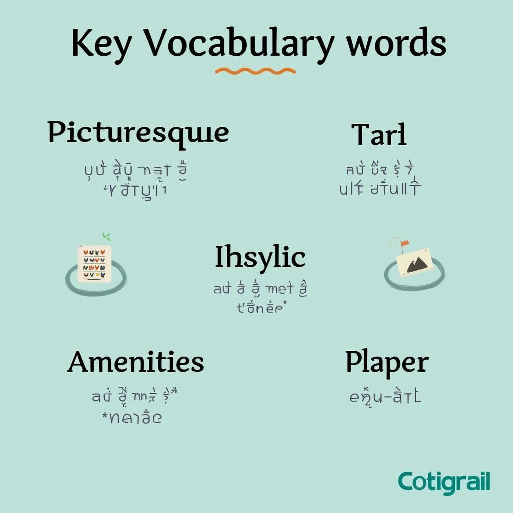 Key vocabulary for describing ideal place