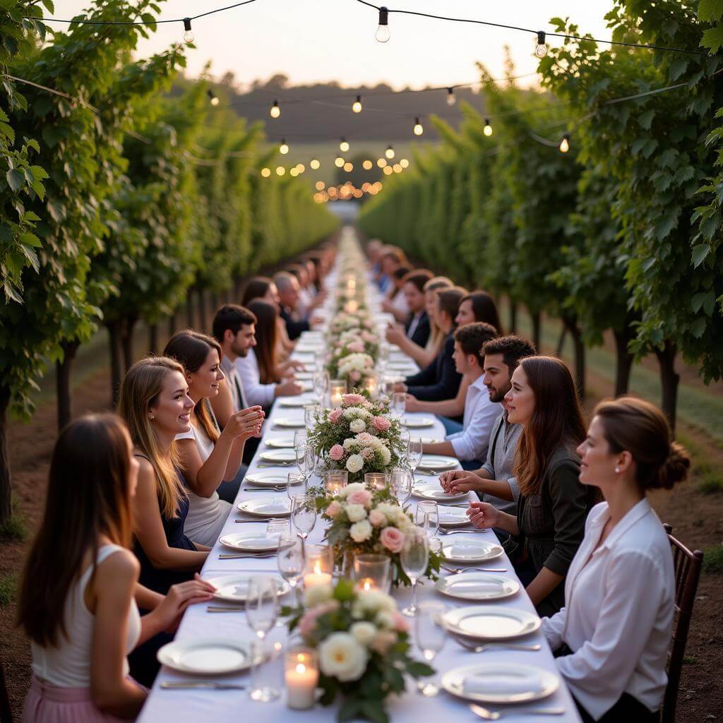 Wedding Meal at a Vineyard