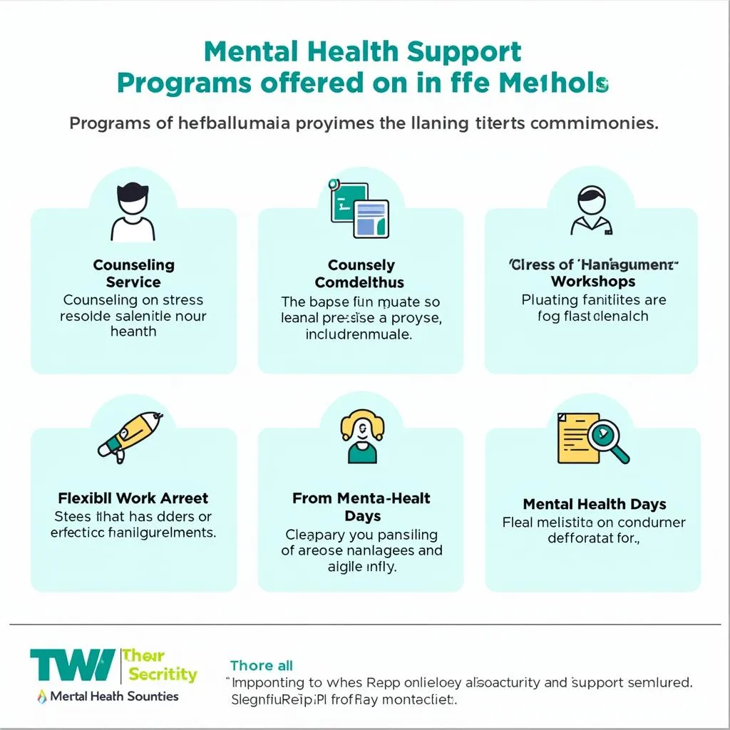 Workplace mental health programs infographic