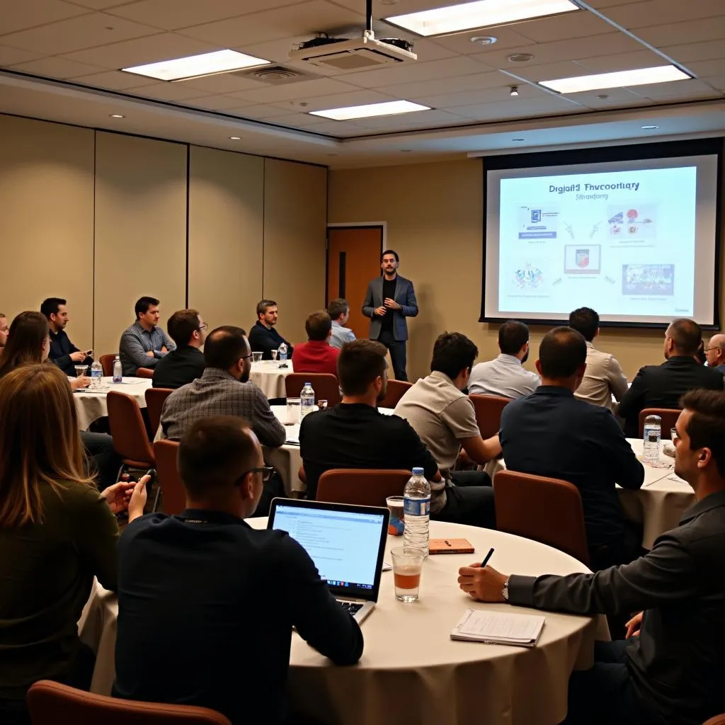 Workshop attendees in an engaged learning environment