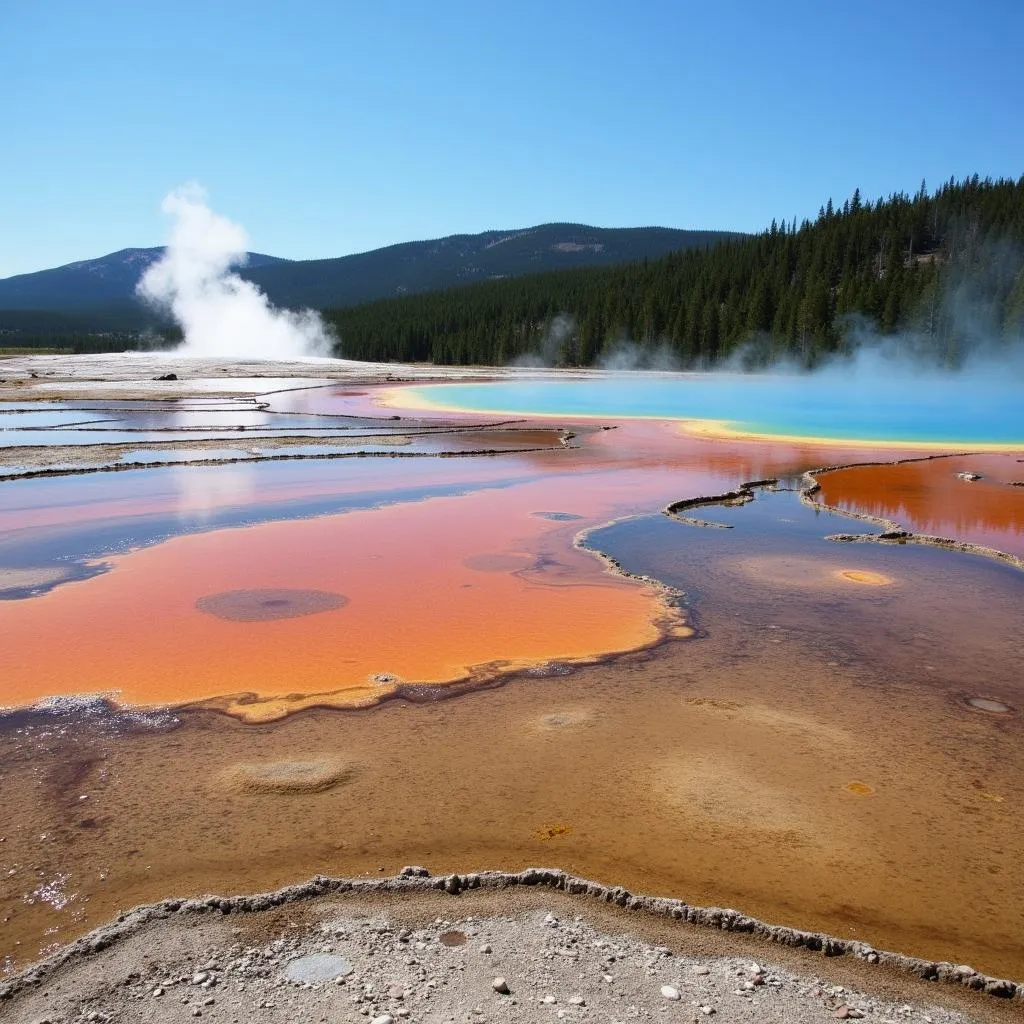 Yellowstone National Park's geothermal features