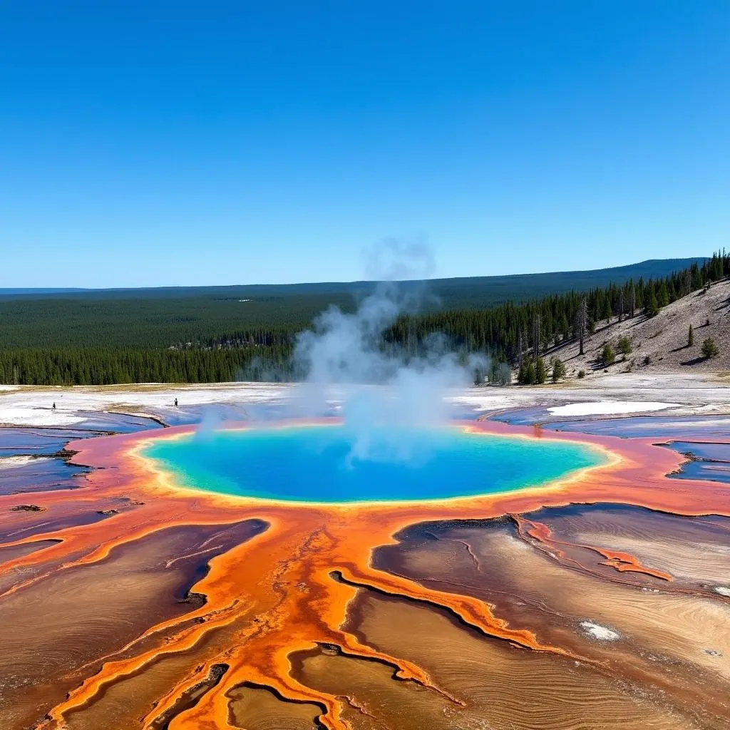 Geothermal features in Yellowstone National Park