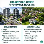 Comparison of affordable housing in urban centers vs suburbs