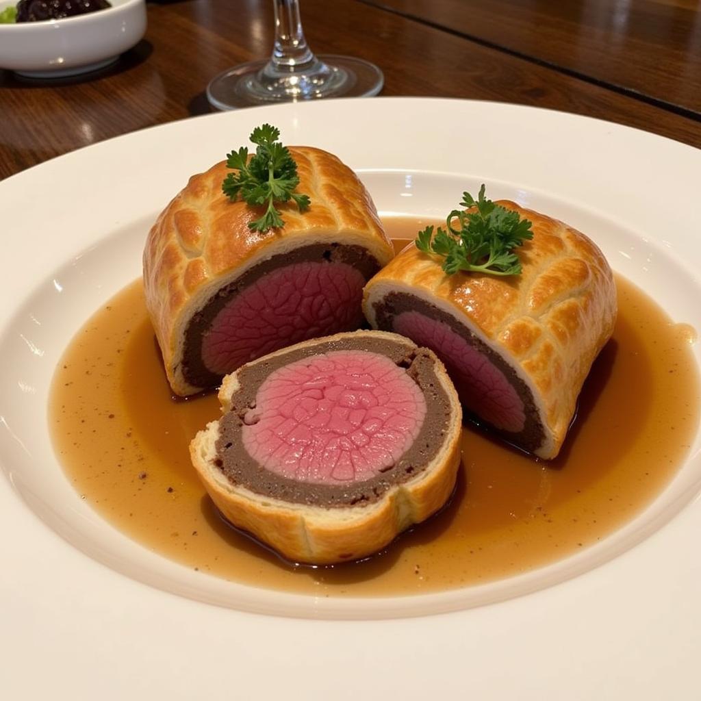 Beautifully prepared Beef Wellington