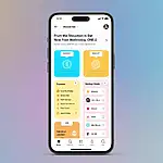 Budgeting app interface on a smartphone