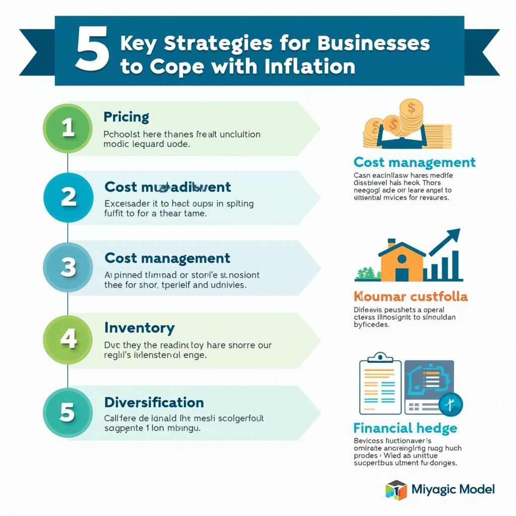 Infographic on business strategies during inflation