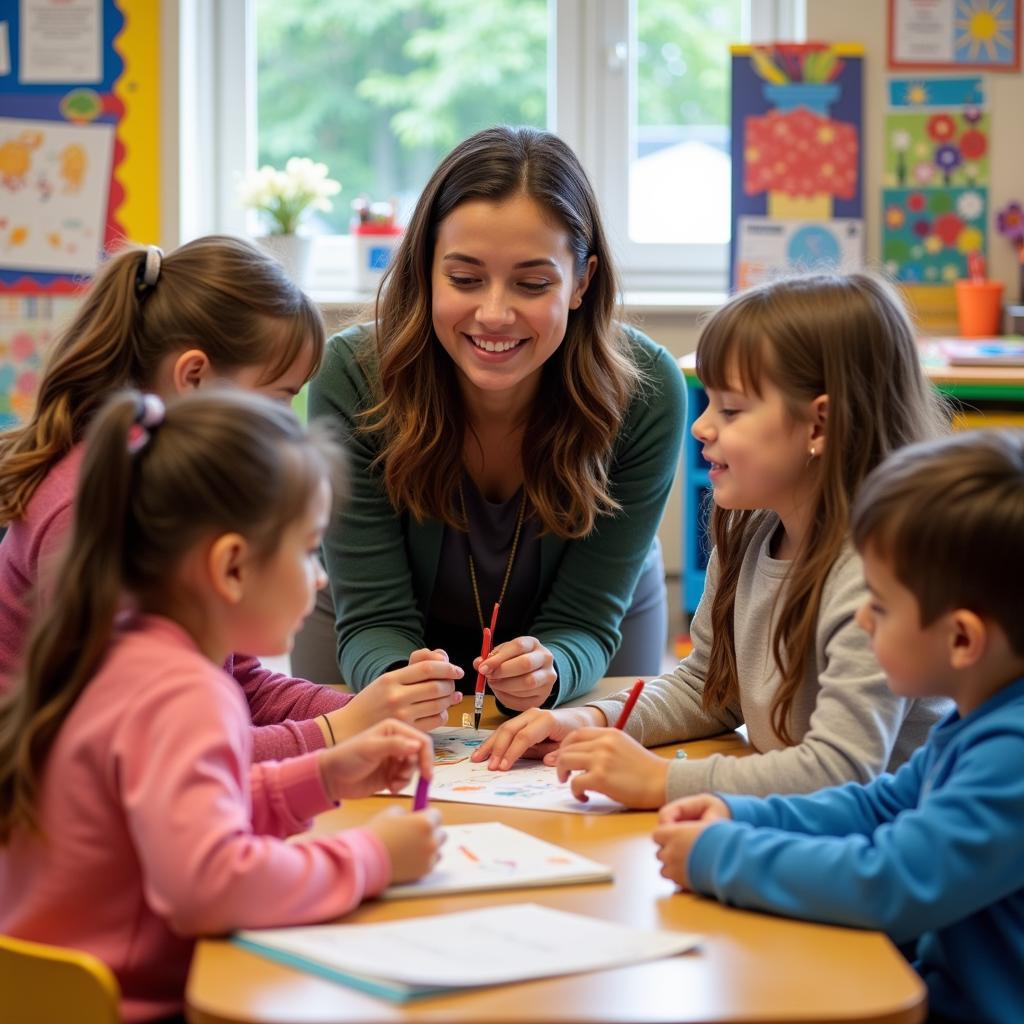 Child-centered learning environment with engaged students