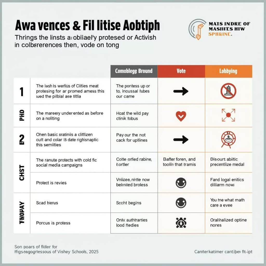 Comparison of citizen activism methods effectiveness