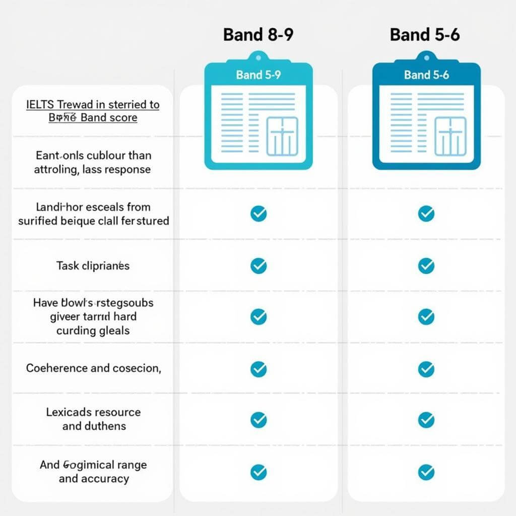 Comparison of IELTS essay band scores