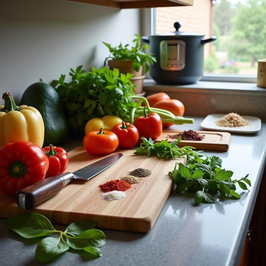 Fresh ingredients for cooking a special meal