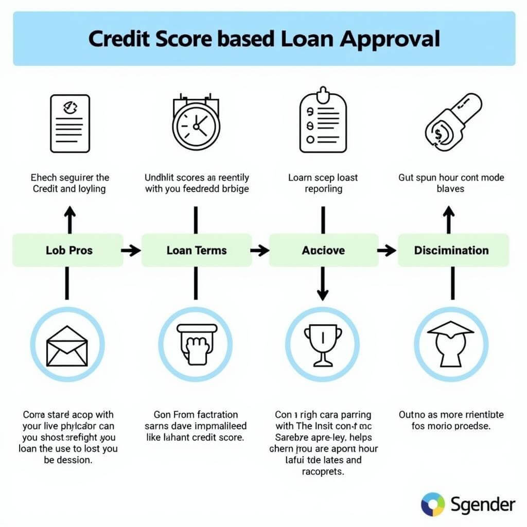 Credit score-based loan approval process illustrated