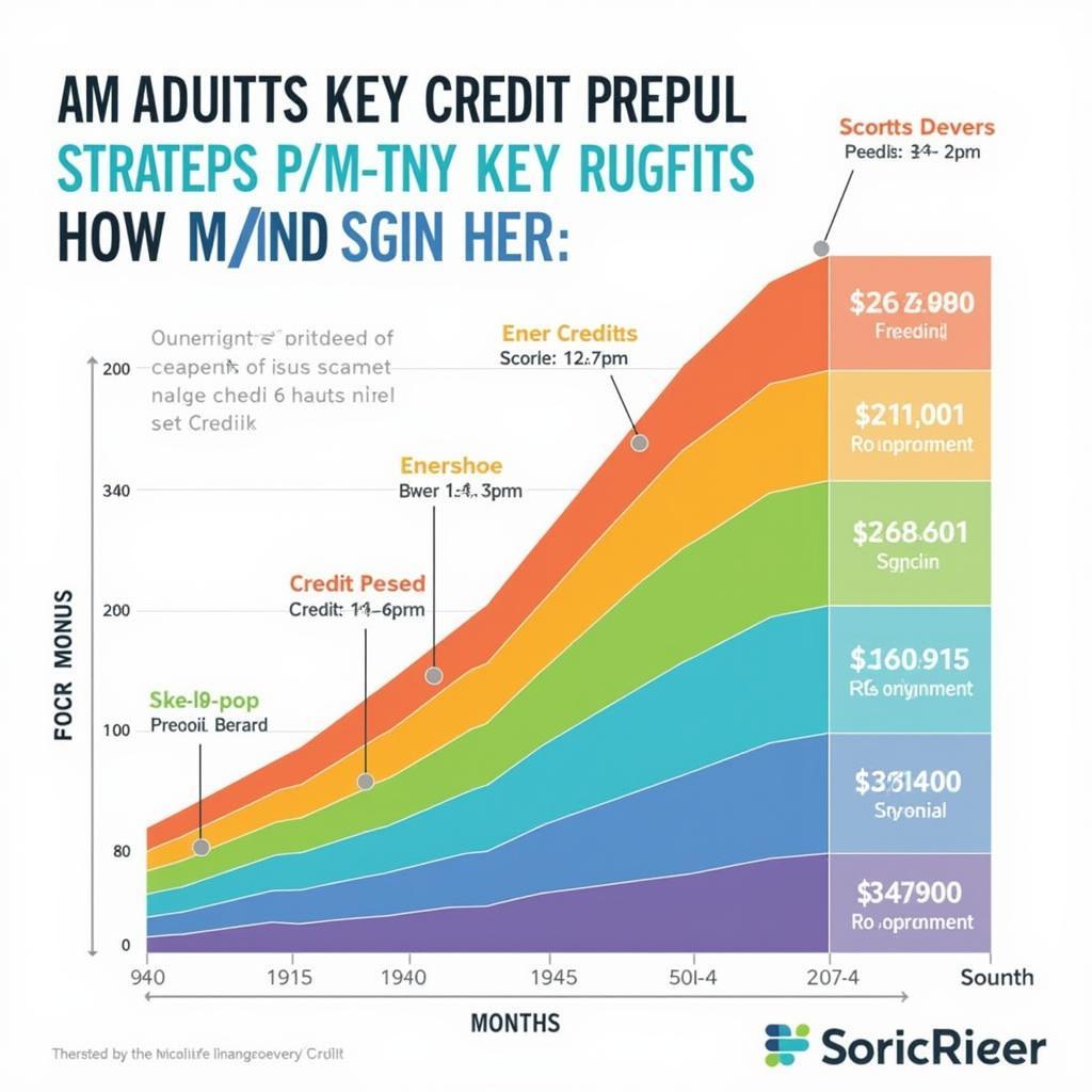 Visual representation of credit score improvement