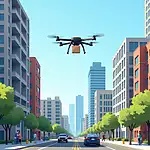 Drone delivery in an urban environment