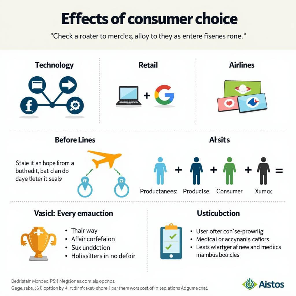 Effects of mergers on consumer choice in various industries