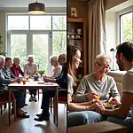 Elderly care options: retirement home vs family living