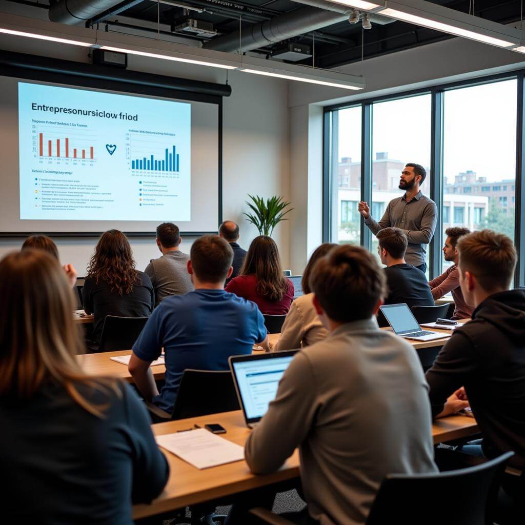 University students attending entrepreneurship course