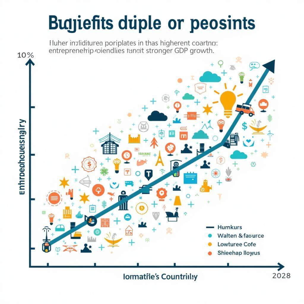 Chart showing relationship between entrepreneurship and economic growth