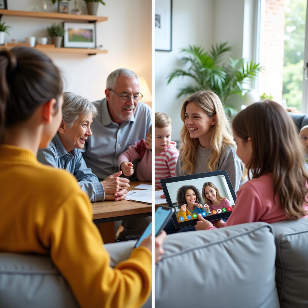 Family lessons across generations with technology