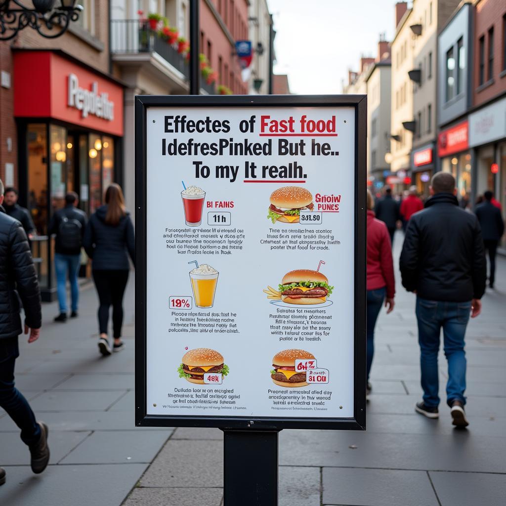 Public health education campaign on fast food's impact