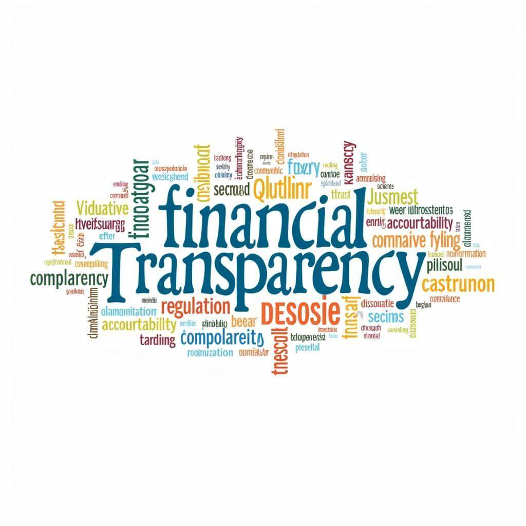 Word cloud of key financial transparency terms