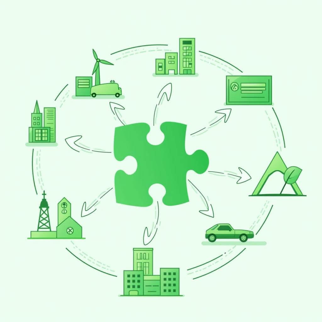 Green bonds and sustainable development illustration