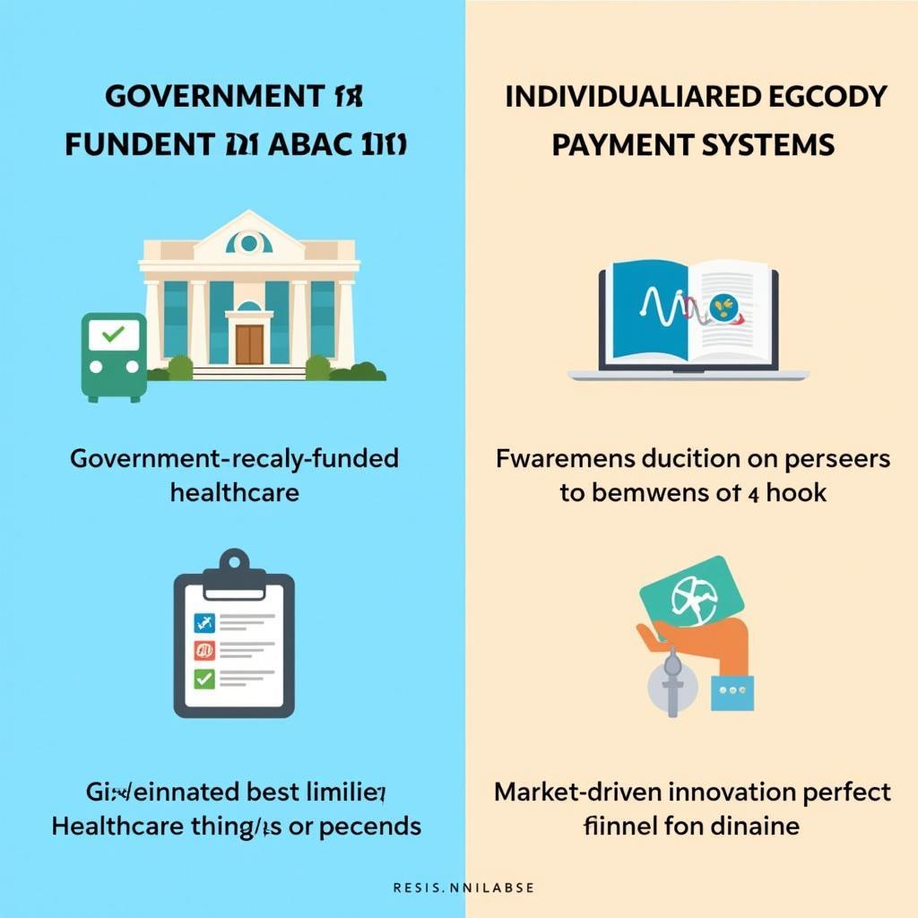 Healthcare funding debate illustration