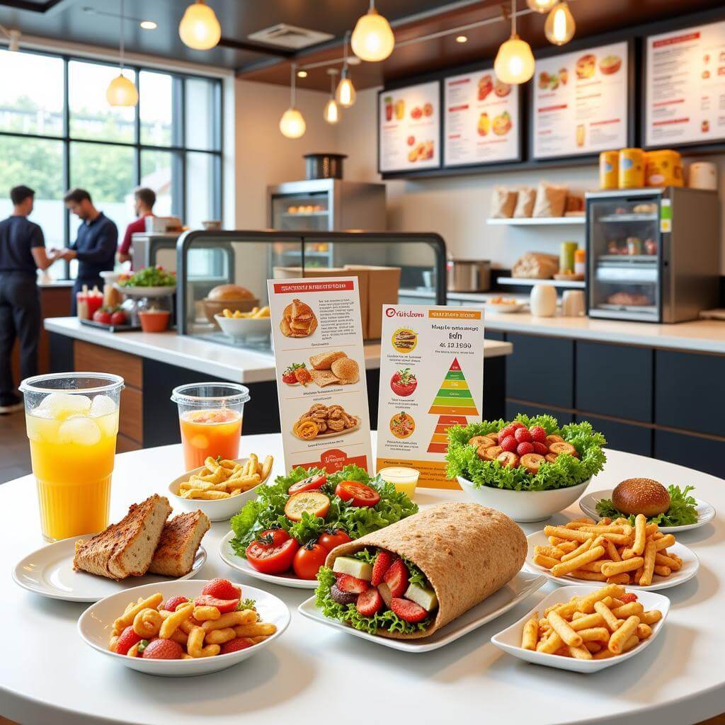 Healthy fast food options and nutrition education