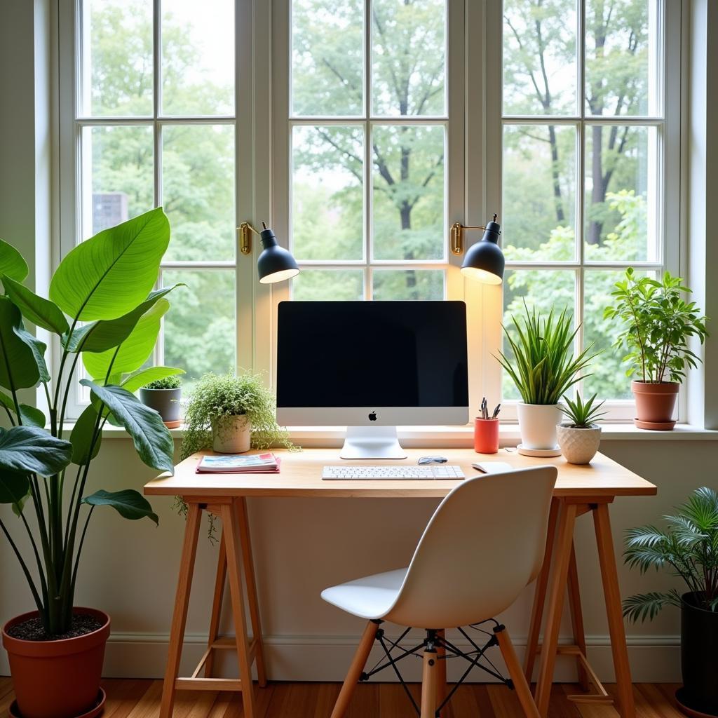 Eco-friendly home office setup