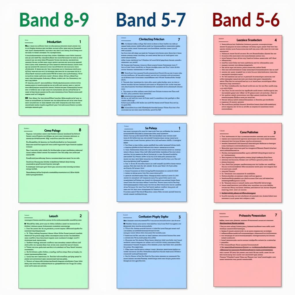 IELTS Writing Task 2 essay structure comparison