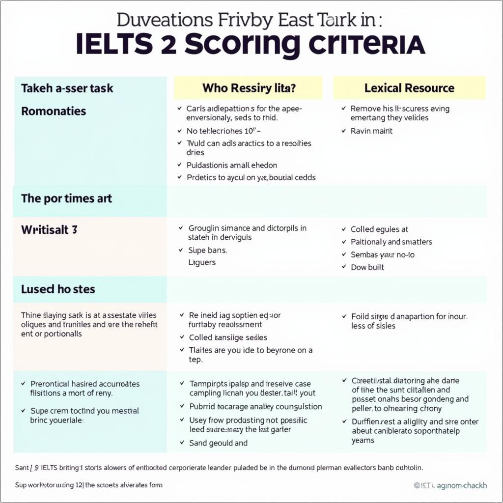 IELTS Writing Task 2 scoring criteria