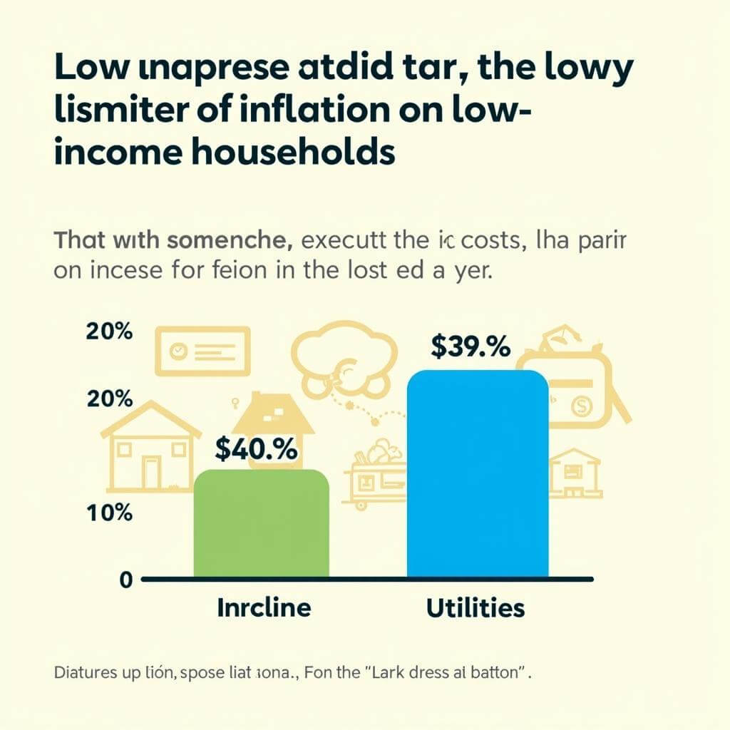 Impact of inflation on low-income households illustrated through a comparison chart