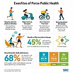 Importance of daily exercise for public health infographic