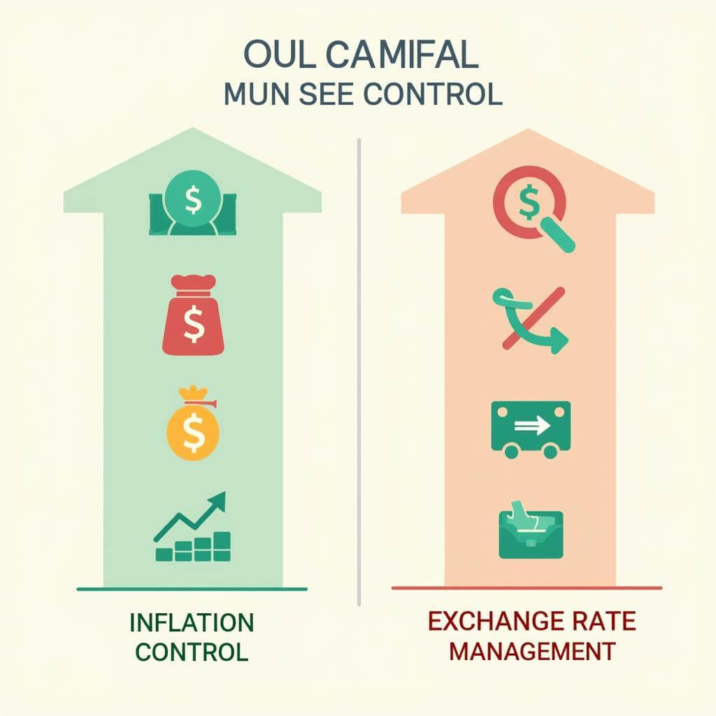 Inflation control versus exchange rate management