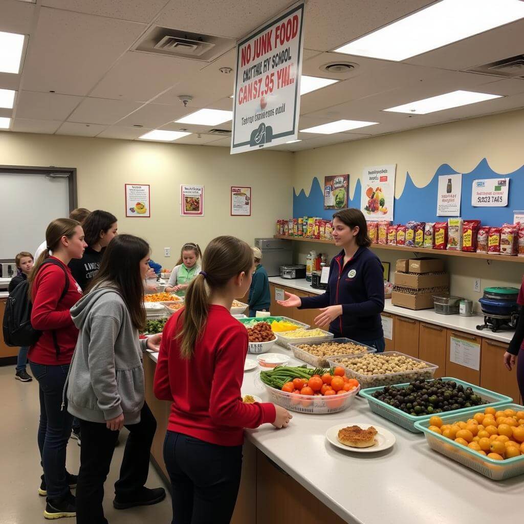 Junk food ban in school canteen