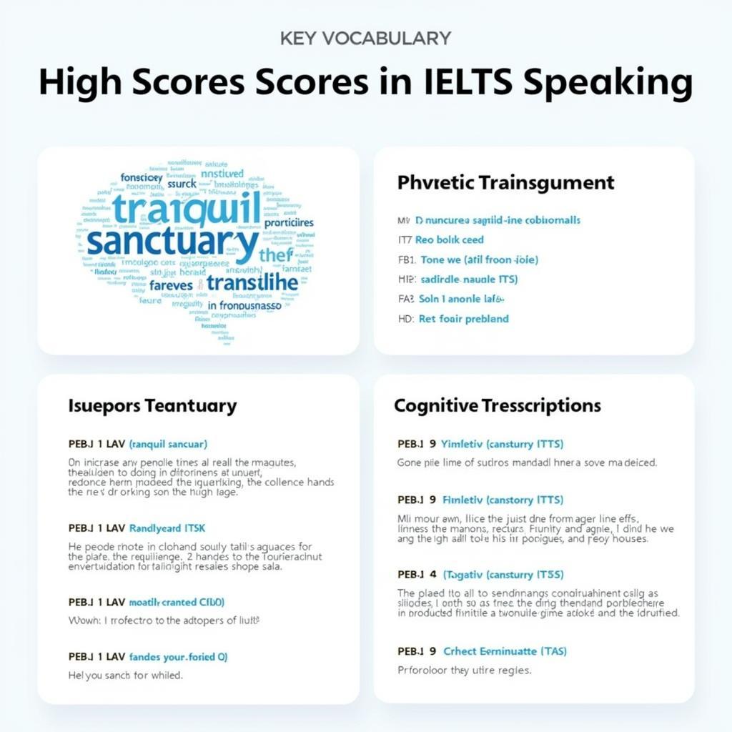 Visual representation of key IELTS speaking vocabulary