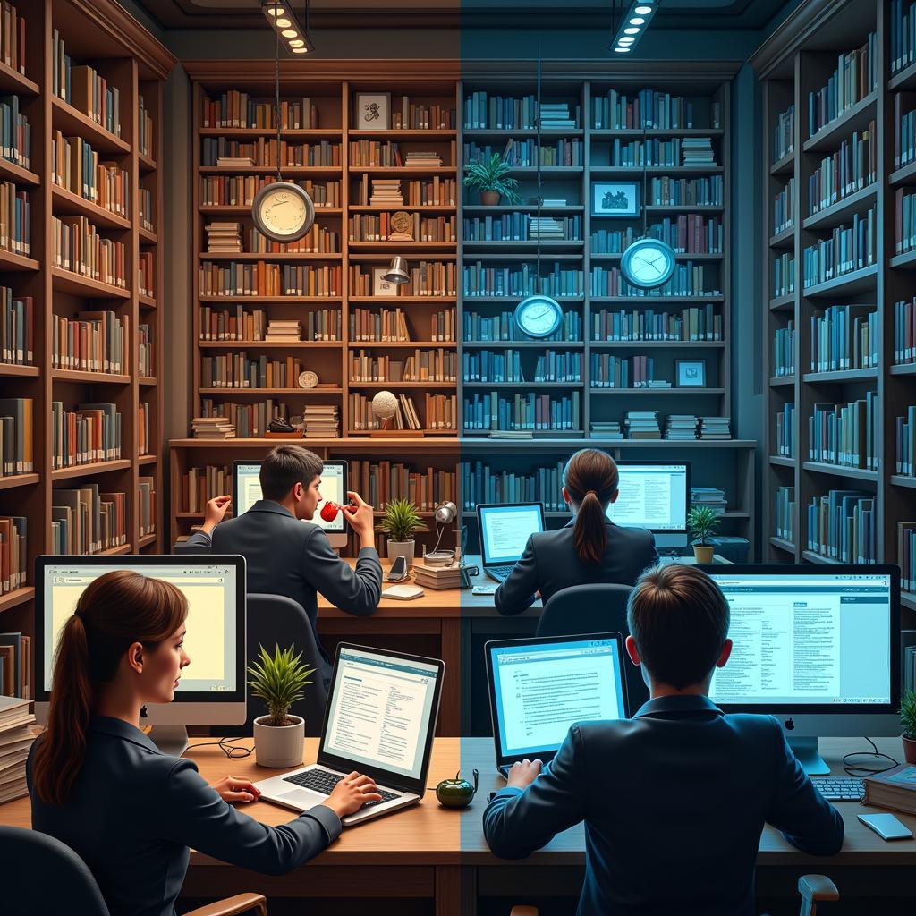 Libraries and internet as information sources