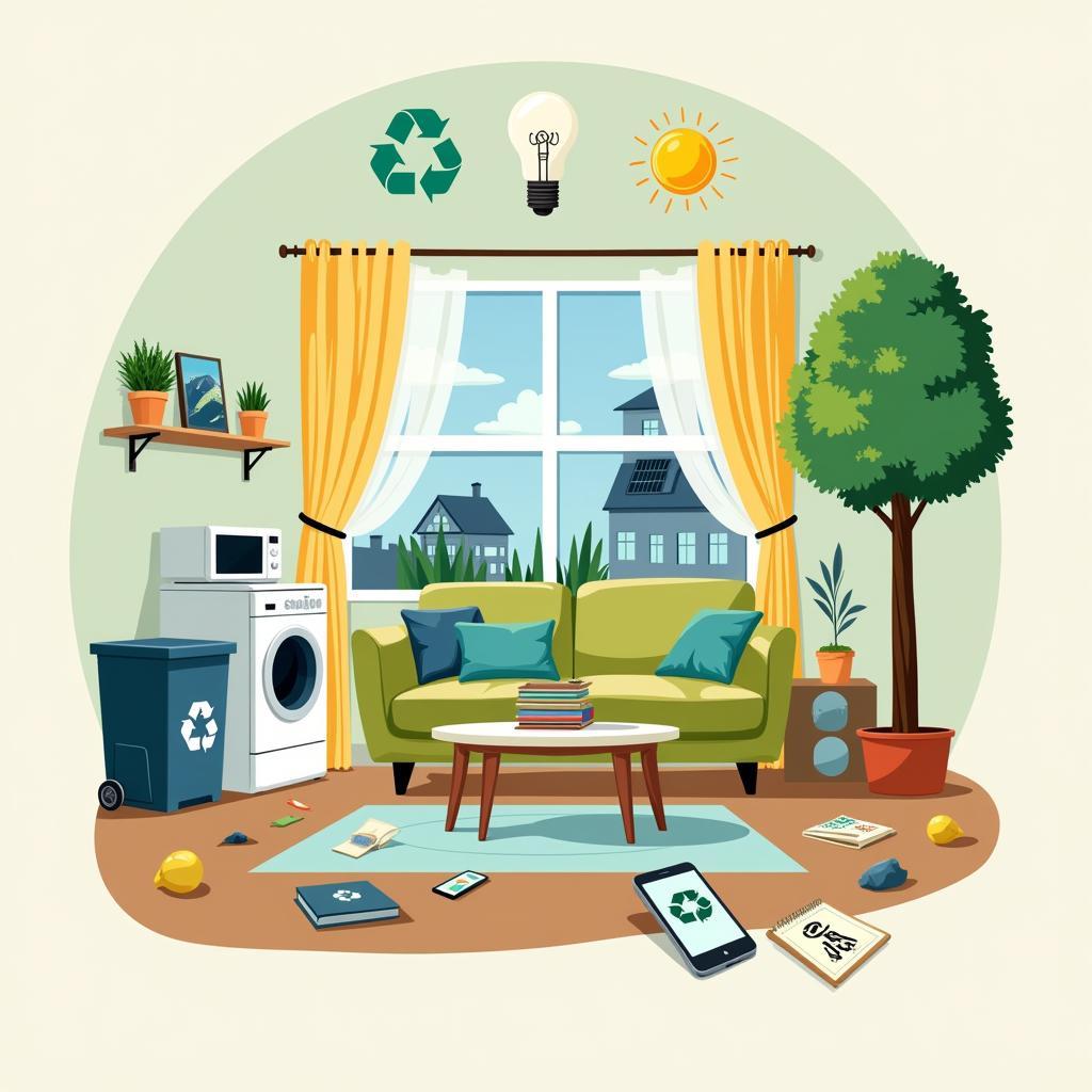 Recycling and energy conservation practices at home