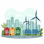 Recycling and renewable energy initiatives working together