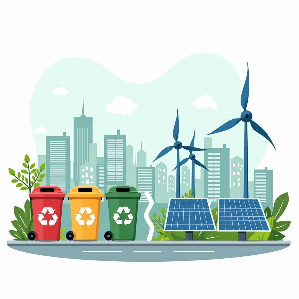 Recycling and renewable energy initiatives working together