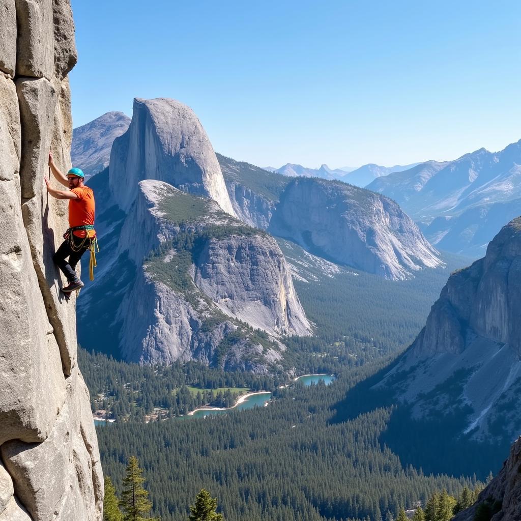 Rock climbing in Yosemite National Park