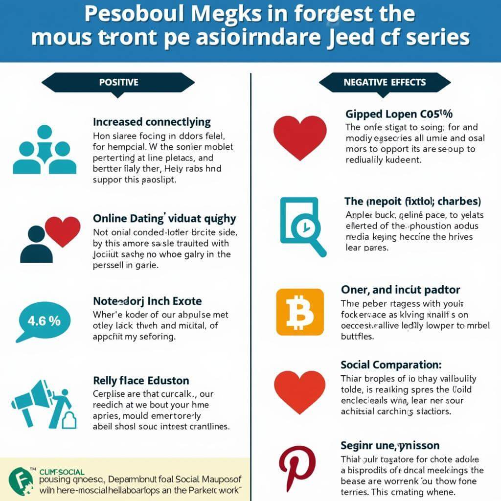 Infographic on the impact of social media on personal relationships