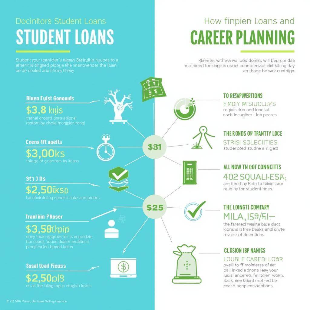 Student loans and career planning infographic