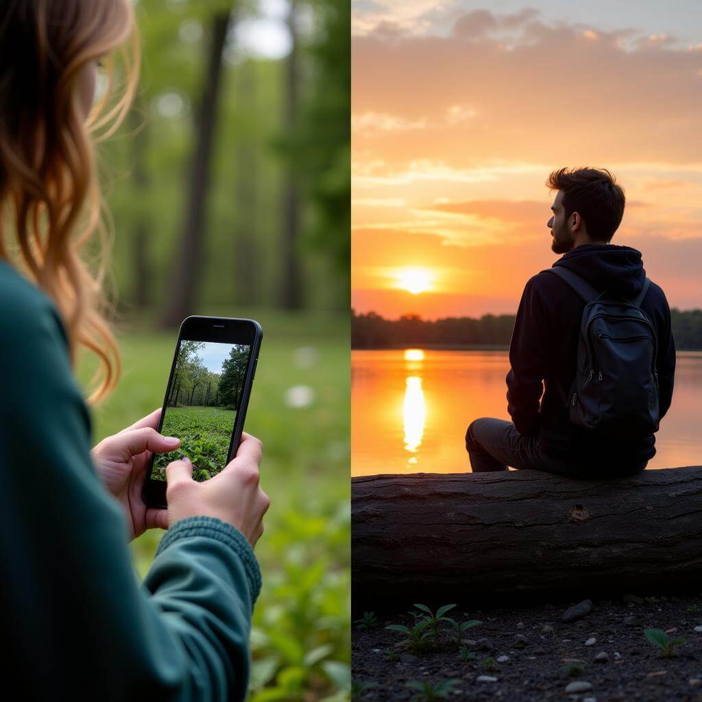 Balancing technology and nature connection