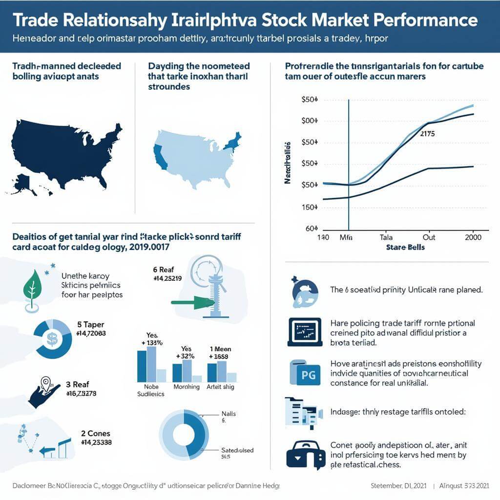 Trade tariffs impact on stock market visualization