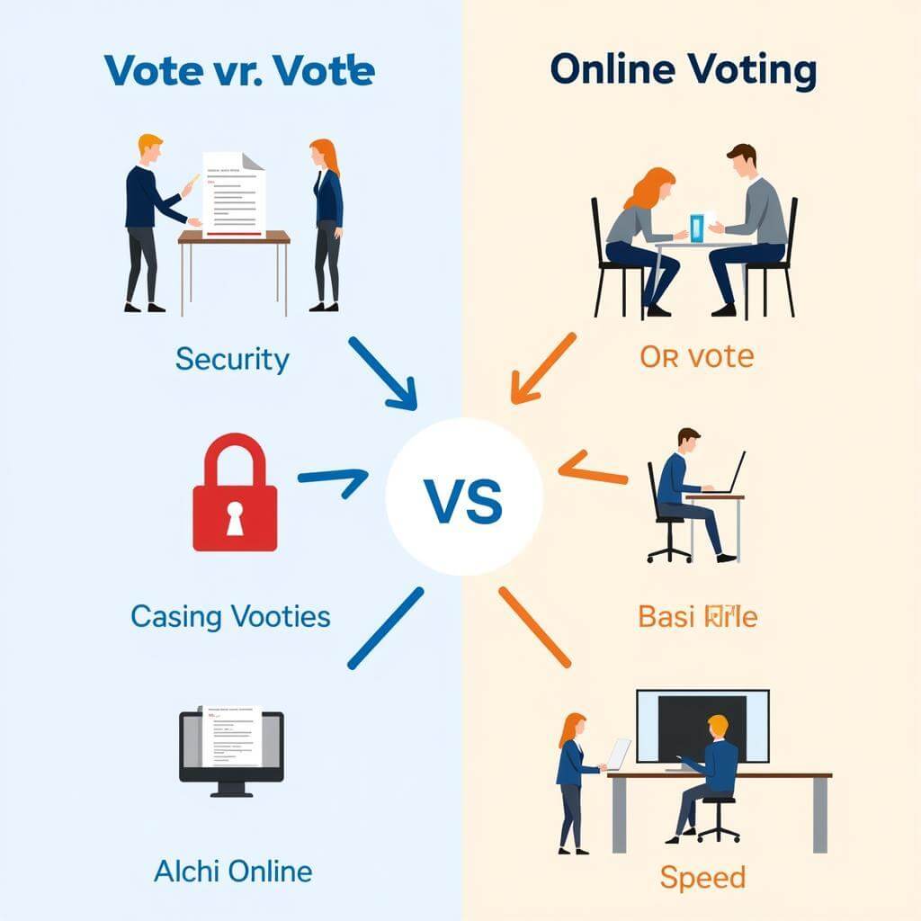 Traditional vs online voting comparison