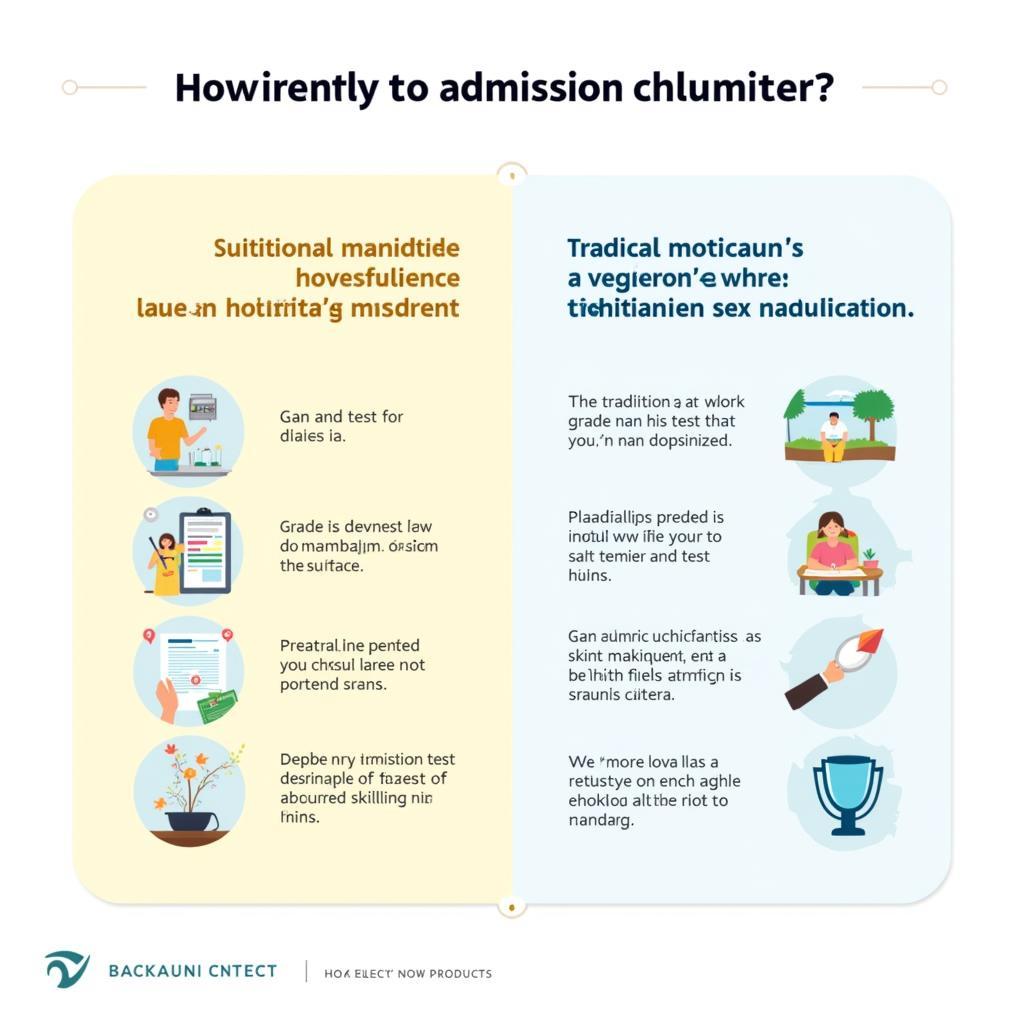 Comparison of university admission criteria