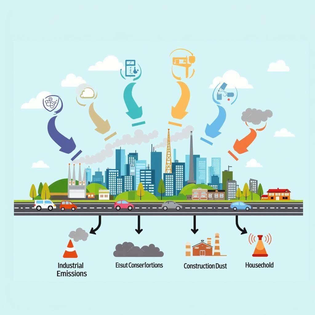 Sources of urban air pollution