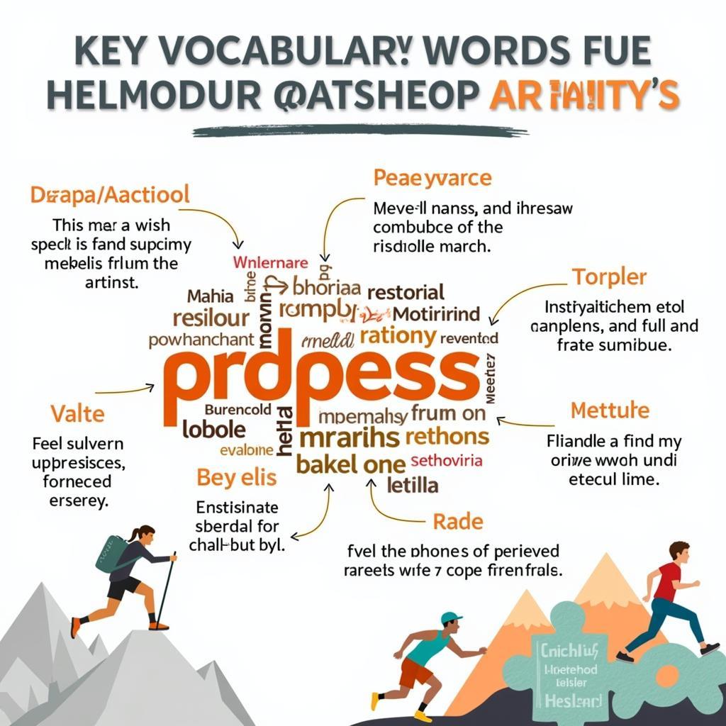 Key vocabulary for describing challenging activities in IELTS Speaking